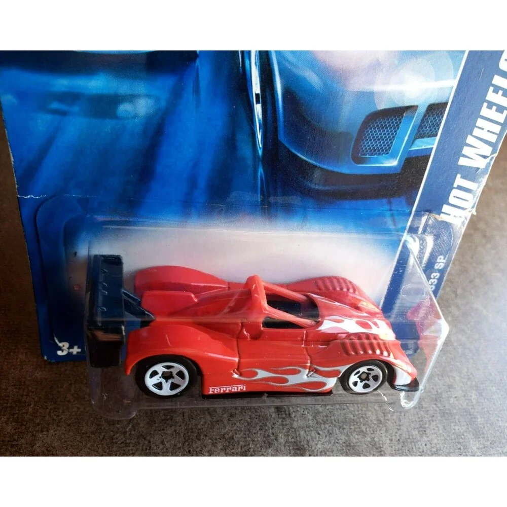 2007 Hot Wheels ALL STARS FERRARI 333 SP #139/156 RED 1:64 WHITE RIM 5 SP #L3092